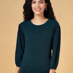 Honey by Pantaloons Teal Blue Regular Fit Top-image-79
