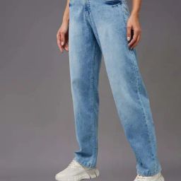 Miss Chase Light Blue Wide Leg Fit High Rise Clean Look Regular Length Stretchable Denim Jeans-image-29