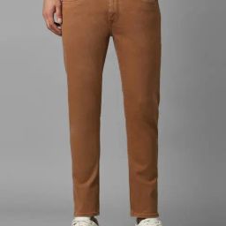Louis Philippe Brown Cotton Regular Fit Jeans-picture-40