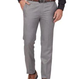 Raymond Grey Slim Fit Trousers-picture-21