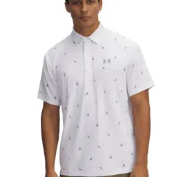 Under Armour White Regular Fit Printed Sports Polo-picture-30