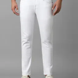 Louis Philippe White Cotton Regular Fit Jeans-picture-43