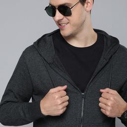 HERE&NOW Solid Hooded Sweatshirt-image-77