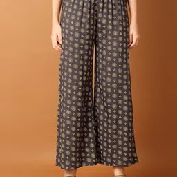 V-Mart Women Ethnic Motifs Printed Flared Ethnic Palazzos-20