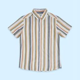 Pantaloons Junior Multicolor Cotton Striped Shirt-picture-48