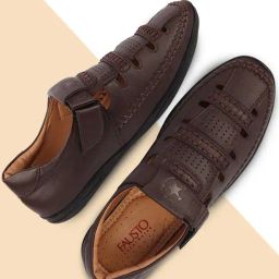 Fausto Men's Brown Fisherman Sandals-image-91