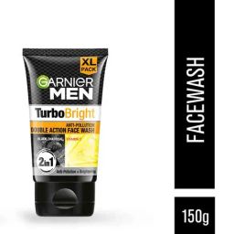 Garnier Men Turbo White Double Action Charcoal Face Wash - 150 gm-46