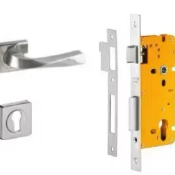 Dorset ML Series Noha Stainless Steel Silver Chrome Finish Door Handle Lock Set-40