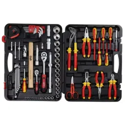 RS PRO 88 Piece Electricians Tool Kit with Case, VDE Approved Model No 7348885-42