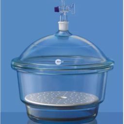 Borosil 3083041 Desiccators with Vacuum, Stopcock With PTFE Spindle & Porcelain Plate 100mm-12