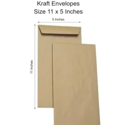 KMP 11 X 5 Inch 80gsm Light Brown Kraft Envelope Pack of 1000-image-65