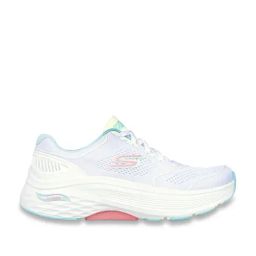 Skechers Women's MAX CUSHIONING ARCH FIT - SWI White Aqua Sports Lace Up Shoe-16