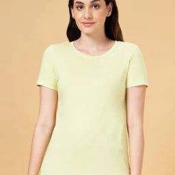 Ajile by Pantaloons Green Cotton Graphic Print Sports T-Shirt-image-68