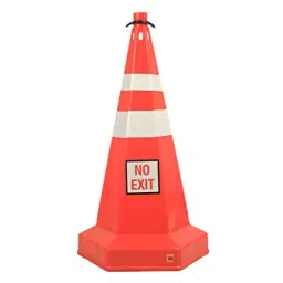 Ladwa Nilkamal Road Traffic Safety Cone with No Exit Sign-9