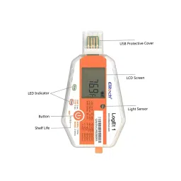 Elitech Log Et1 16000Points Data Capacity Temperature Data Logger-Orange image 2