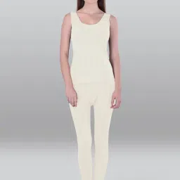 LUX Inferno Off-White Striped Tank Top Leggings Set-image-4