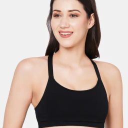 Inner Sense Black Cotton Sports Bra-image-48