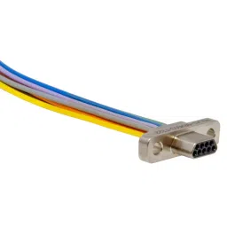 ITT CANNON D Sub Connectors MICRO D SUB CONN, R/A RCPT, 9POS, THT, MDLM-9SCBRP-F222-37
