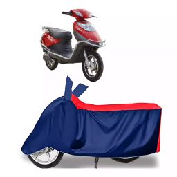 Auto Pearl Polyester Two Wheeler Cover for Hero Electric Electric Flash BS6 (Red Blue)-15
