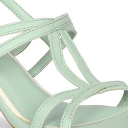 CORSICA Block Sandals with Laser Cuts image 5