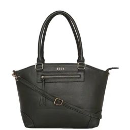 Elle Black Solid Handbag-picture-19
