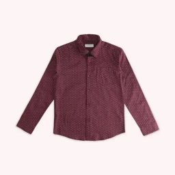 Pantaloons Junior Maroon Cotton Printed Full Sleeves Shirt-image-42