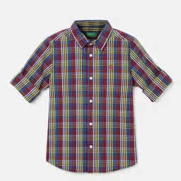 United Colors of Benetton Kids Boy's Regular Fit Spread Collar Checked Shirt-picture-28