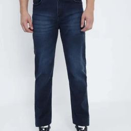 SHOWOFFFF Navy Blue Denim Straight Fit Jeans-image-86