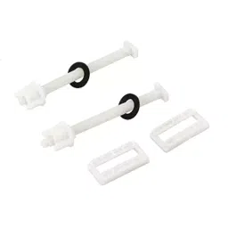 Elegant Casa 48x25 mm Western Toilet Seat Cover Screw with Screws, Nuts, Washers Diplomat Clamp Plastic White Set of 1 Pair-picture-11
