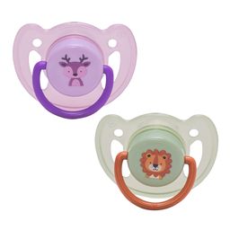 Adore Vento Snr- The Vented Pacifier for Babies with Sterilizer Case- Orthodontic - Pack of 2(Green+Purple)-picture-6