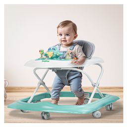 Baybee Hopper Multifunctional 360 Baby Walker with 3 Level Height Adjustable, Foldable, Convertible Musical Toys & Food Tray for Boys & Girls (Green)-image-85