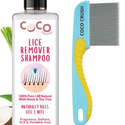 Coco Crush Herbal Lice & Nits Treatment Shampoo & Long-Handle Lice Comb 50ml + Comb-picture-49