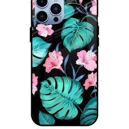 QRIOH Floral Printed iPhone 13 Pro Back Case Mobile Accessories-image-65