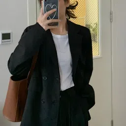 LULU & SKY Notched Lapel Double Breasted Blazer-picture-20