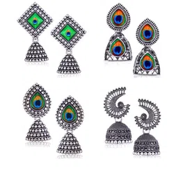 Sangria Silver-Plated Alloy Earrings-90