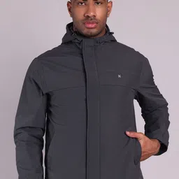 HOUSE OF VEDAS Waterproof Hooded Rain Jacket-image-94