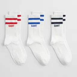 GANT Boys Pack Of 3 Striped Ankle-Length Socks-image-5