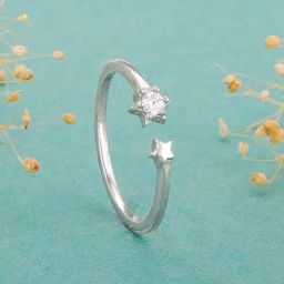 GIVA 92.5 Sterling Silver Galactic Blaze Adjustable Ring for Womens and Girls-image-65