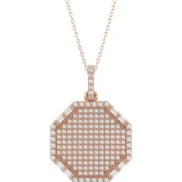 Silvermist 925 Sterling Silver Octa Burst Chain Pendant for Women & Girls-image-55