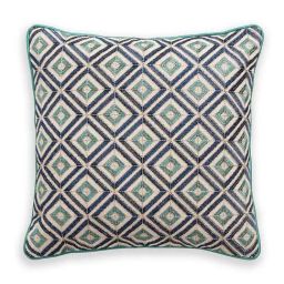 Pure Home and Living Floral Blue Cotton Standard Cushion Covers-image-4
