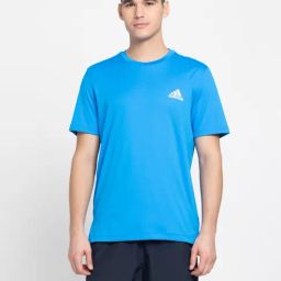 adidas Blue Regular Fit Sports T-Shirt-image-93