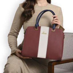 Lavie Red Willow Color Block Medium Leather Satchel-picture-40