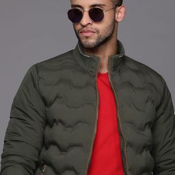 Allen Solly Mock Collar Full Sleeves Quilted Jacket-picture-10