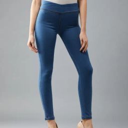 DOLCE CRUDO Blue Super Skinny Fit Jeggings-picture-10