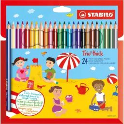 Stabilo Triangular thick colored pencils Set Multicolor for Artists, Students, Hobbyists, 203/24-01 (Set of 24)-49