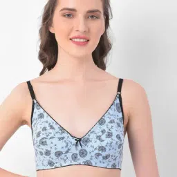 Clovia Blue Non Wired Non Padded T-Shirt Bra-picture-34