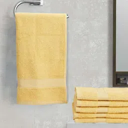 LORENA 100% Cotton Super-Soft Terry Towels -4pc Hand Towel (d`ross) solid-yellow-64