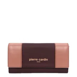 Pierre Cardin Maroon Color Block Wallet for Women-image-48
