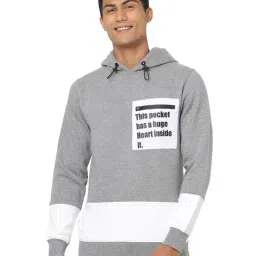 Bewakoof Grey & White Graphic Print Hooded Sweatshirt-picture-37