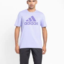 Adidas Purple Cotton Loose Fit Printed Sports T-Shirt-image-83
